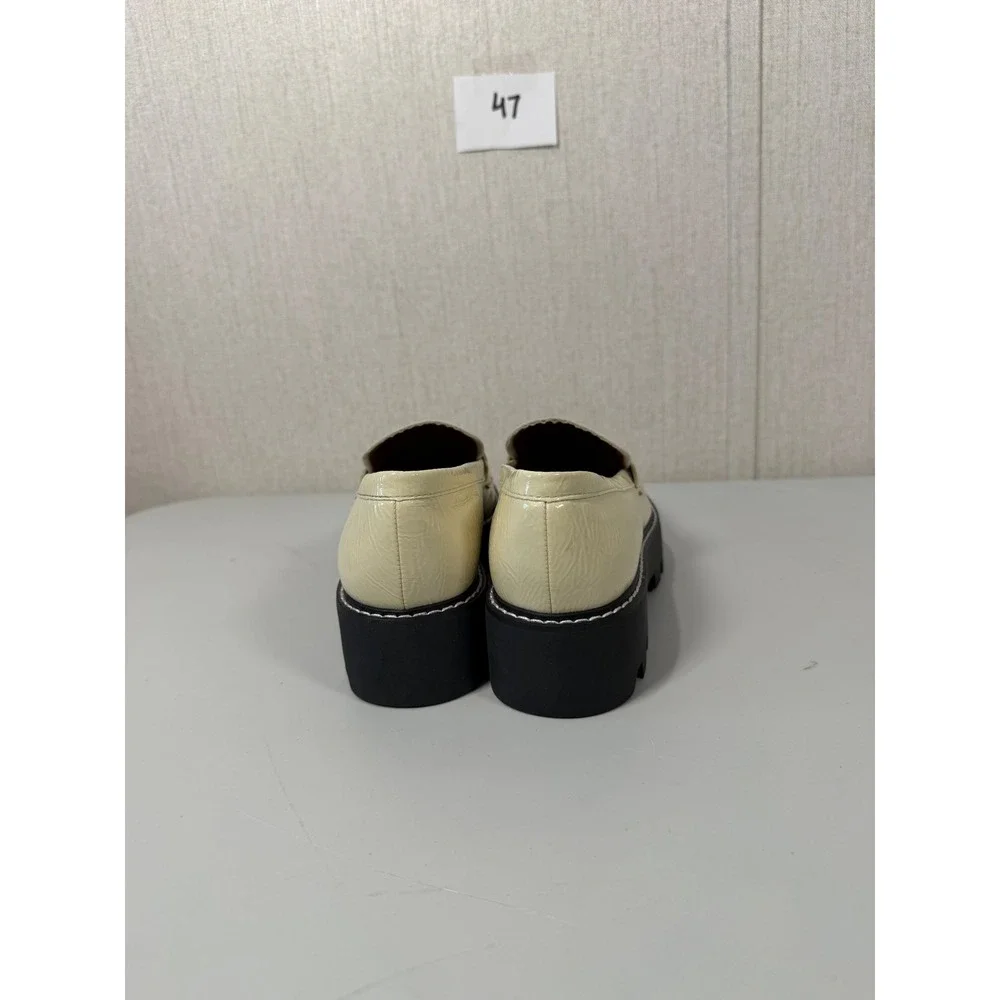 Franco Sarto Balin Chunky Lug Sole Loafers‎ Putty Platform Penny Shoes 6.5M